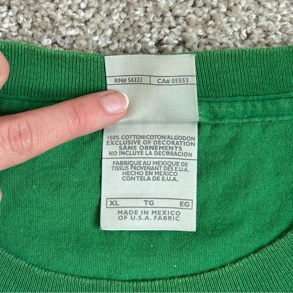 Vintage 90s Nike Air Men’s T-Shirt Y2K Green and Yellow Size XL - Picture 6 of 10